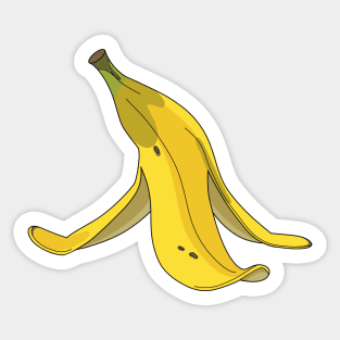 slippery banana peel Sticker